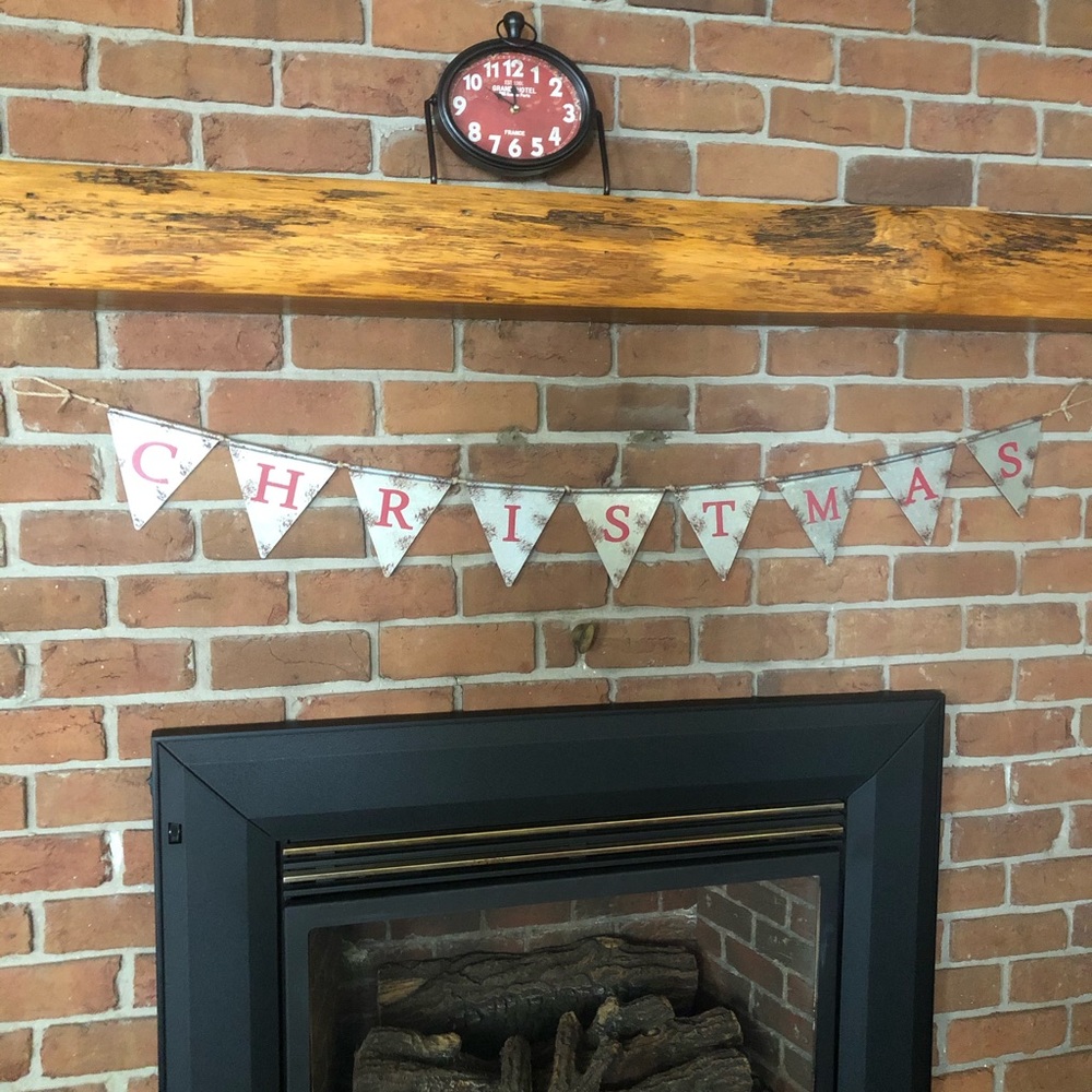 Metal Christmas banner sign